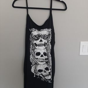 Shein Black skull dress